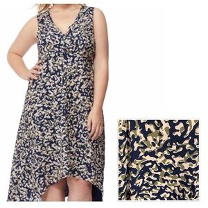Rebel Wilson x Angels Camo High Low Dress Plus Size V-Neck Sleeveless Midi